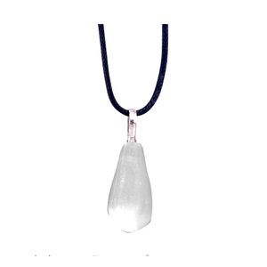 Selenite Tear Drop Pendant